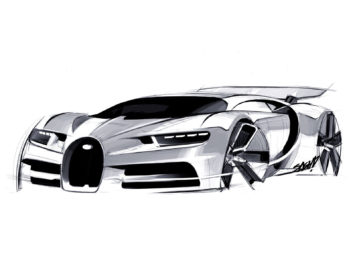 Bugatti Chiron Design Sketch by Alexander Selipanov