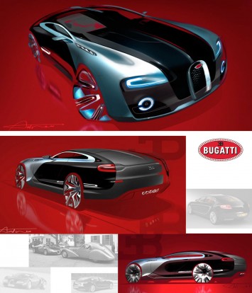 Bugatti Concept Design Sketch Renders by Andrei Trofimtchouk