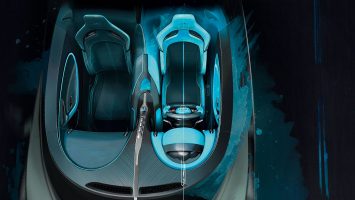 Bugatti Divo Interior Design Sketch