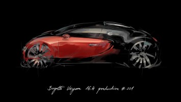 Bugatti Veyron - Number 1 - Design Sketch
