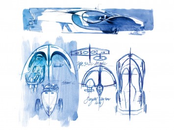 Bugatti Vision Gran Turismo Concept Design Sketches