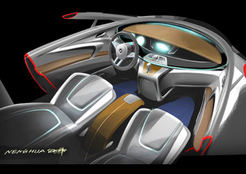 Buick Business Concept Interior Design Sketch