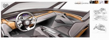 Cadillac Ciel Concept Interior Design Sketch