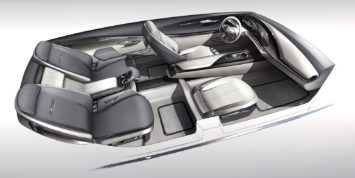 Cadillac Escala Concept - Interior Design Sketch Render