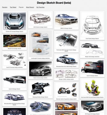 Car Body Design - Design Sketch Board page