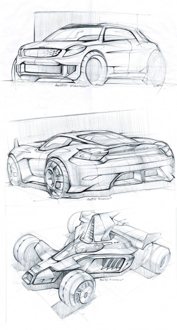 Car Design Sketches by Federico Acuto