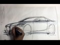 Sketching a car in front 3/4 view