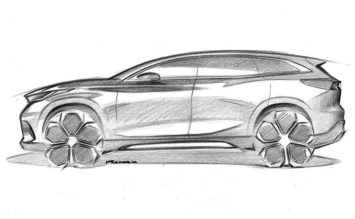 Chery SUV Pencil Design Sketch