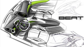 Chevrolet Beat Interior Design Sketch