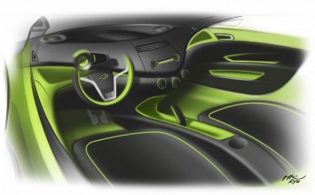 Chevrolet Spark Interior Design Sketch