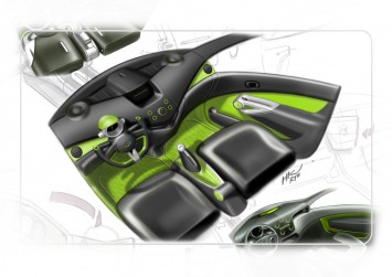Chevrolet Spark Interior Design Sketch