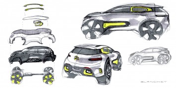 Citroen AirCross Concept Design Sketches