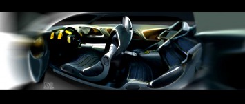 Citroen C-SportLounge Concept Interior Design Sketch
