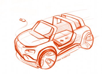 Citroen E-Mehari - Design Sketch by Fred Angibaud