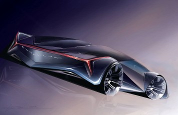 Concept Car Design Sketch by Deven Row