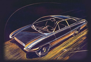 Concept Car Design Sketch by Giovanni Michelotti
