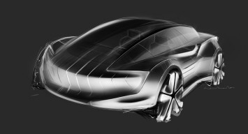 Concept car design sketch by Michal Lastowski