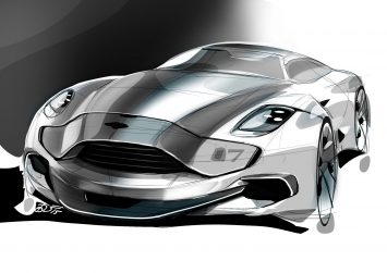 Concept Car Design Sketch Render by Agri Bisono