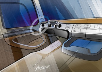 DAF CF Truck - Interior design sketch