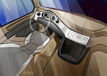 DAF CF Truck - Interior design sketch