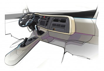 DAF LF Truck - Interior design sketch