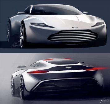 DB10 Design Sketch Render by Aston Martin designer Sam Holgate