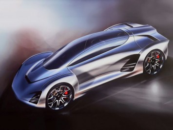 Divergent Microfactories Blade 3D printed car - Design Sketch