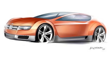 Dodge ZEO Concept design sketch