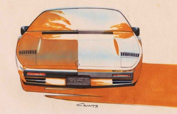 Early Buick Design Sketch Render Illustration by Gray Counts