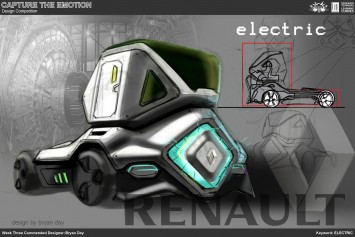 Electric Truck Concept Design Sketch by Bryan Day