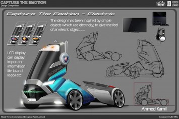 Electric Truck Concept Design Sketch by Kamil Ahmed