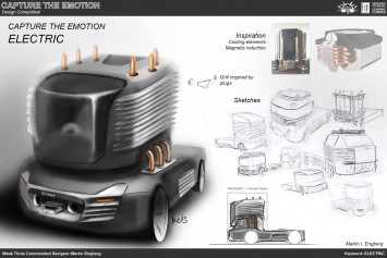 Electric Truck Concept Design Sketch by Martin Engberg