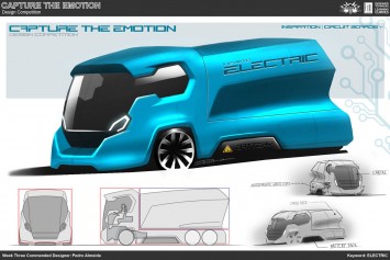 Electric Truck Concept Design Sketch by Pedro Almeida