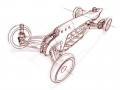 Racing car sketch in Painter