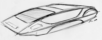 Ferrari 512 Modulo design sketch