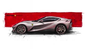 Ferrari 812 Superfast Design Sketch by Andrea Militello