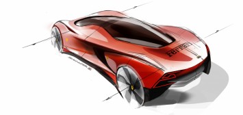 Ferrari Concept Design Sketch by Maksym Shkinder