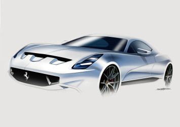 Ferrari Concept Design Sketch by Oguz Sipahioglu