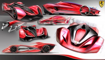 Ferrari Design Sketches by Giuseppe Ceccio
