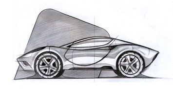 Ferrari Dino Concept design sketch