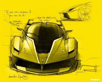Ferrari FXX K Design Sketch by Flavio Manzoni