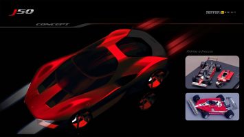 Ferrari J50 Design Sketch Render