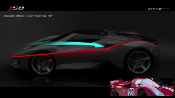 Ferrari J50 Design Sketch Render