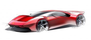 Ferrari P80 C Design Sketch