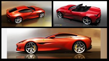 Ferrari Portofino GT Design Sketch Renders