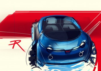 Fiat 500 Cheerful Concept - Design Sketch by Pierre Andlauer