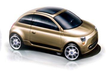 Fiat 500 design sketch