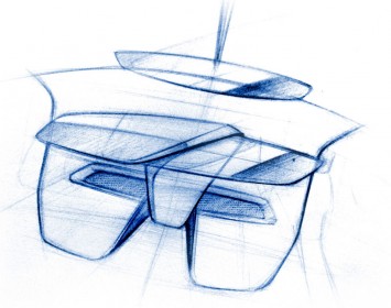 Fiat Mio FCC III Concept Interior Design Sketch