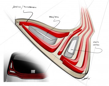 Fiat Mio FCC III Concept Tail Light Design Sketch