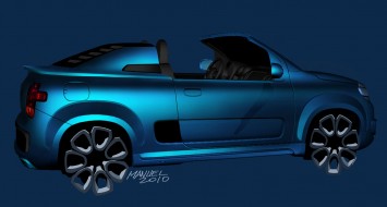 Fiat Uno Cabrio Design Sketch